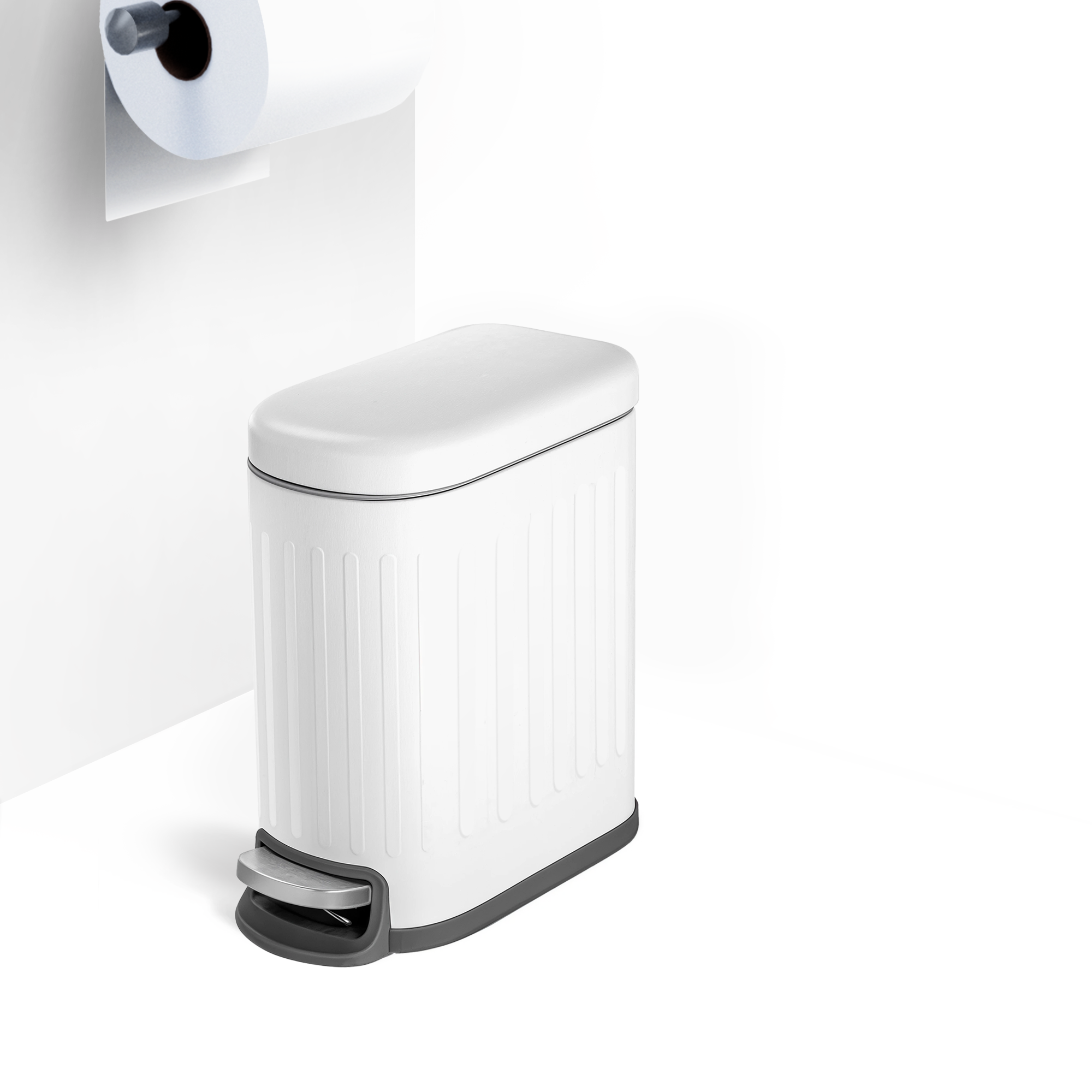 1.3 Gallon Small Trash Can – Stainless Steel