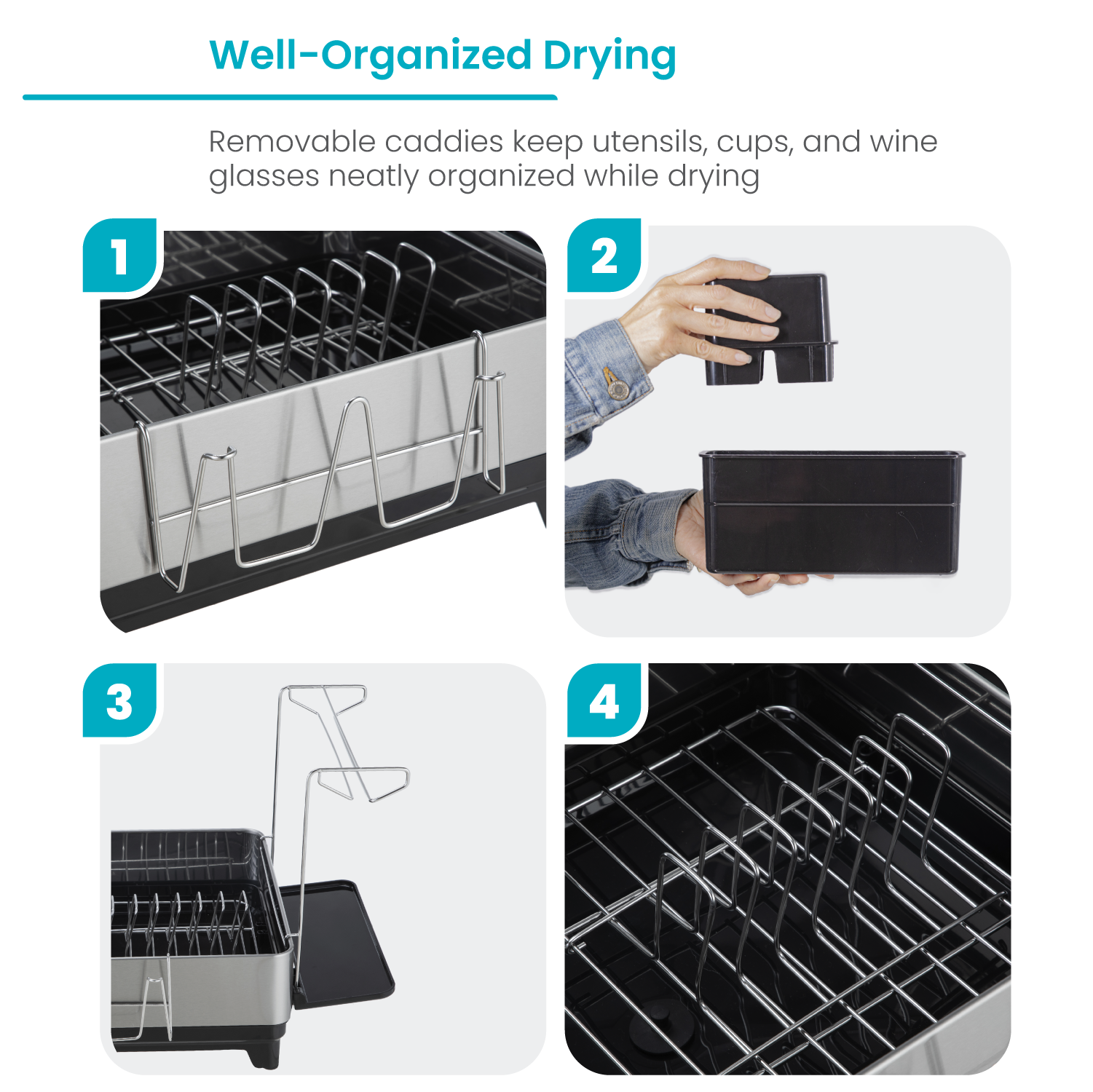 Stainless Steel Dish Rack – 1 Tier