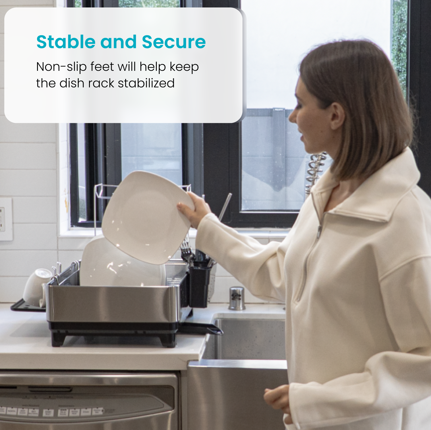 Stainless Steel Dish Rack – 1 Tier