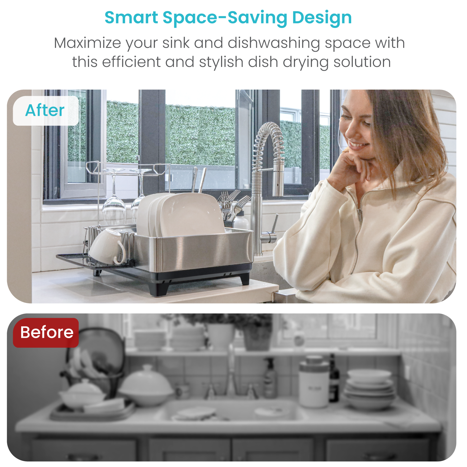 Stainless Steel Dish Rack – 1 Tier