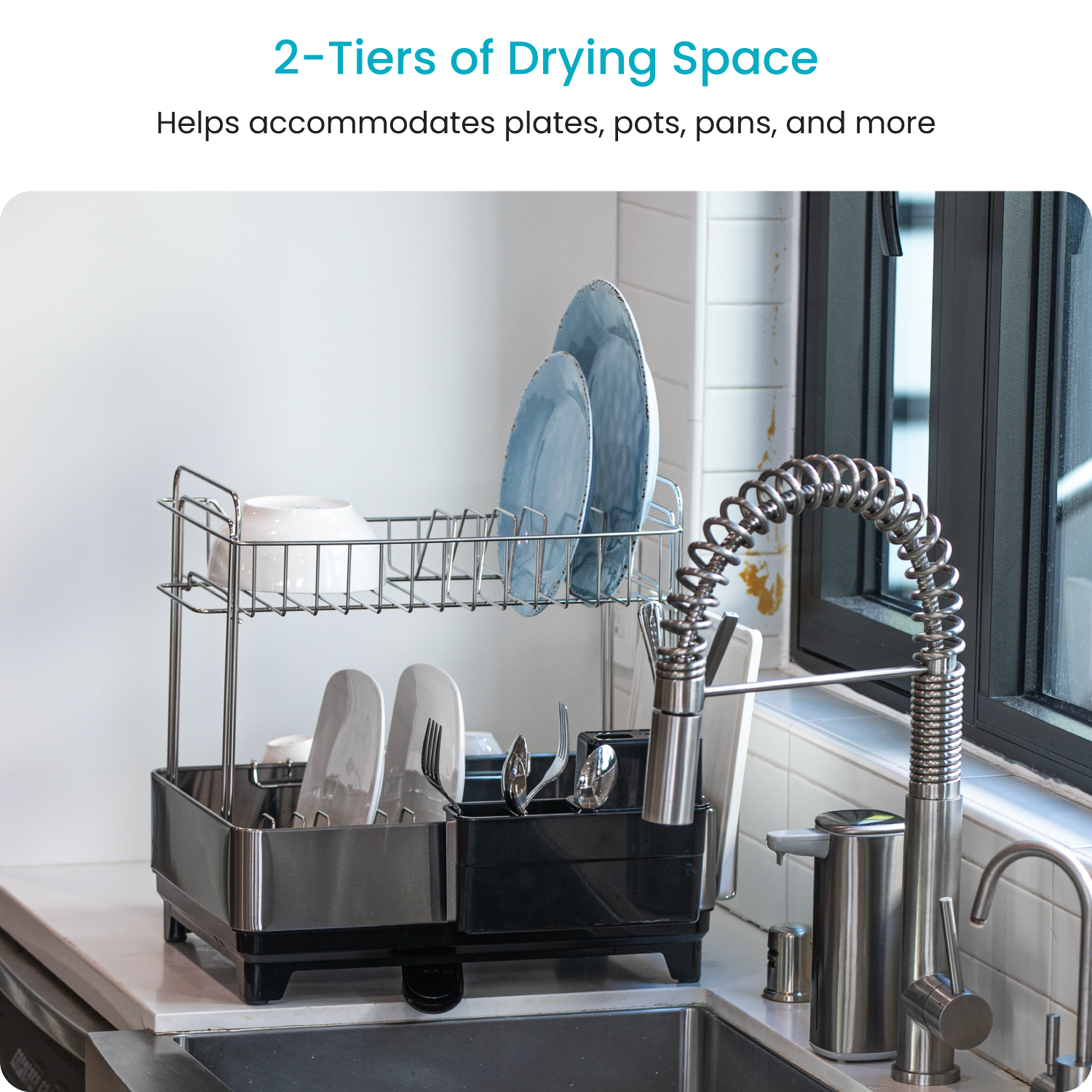 Stainless Steel Dish Rack – 2 Tier