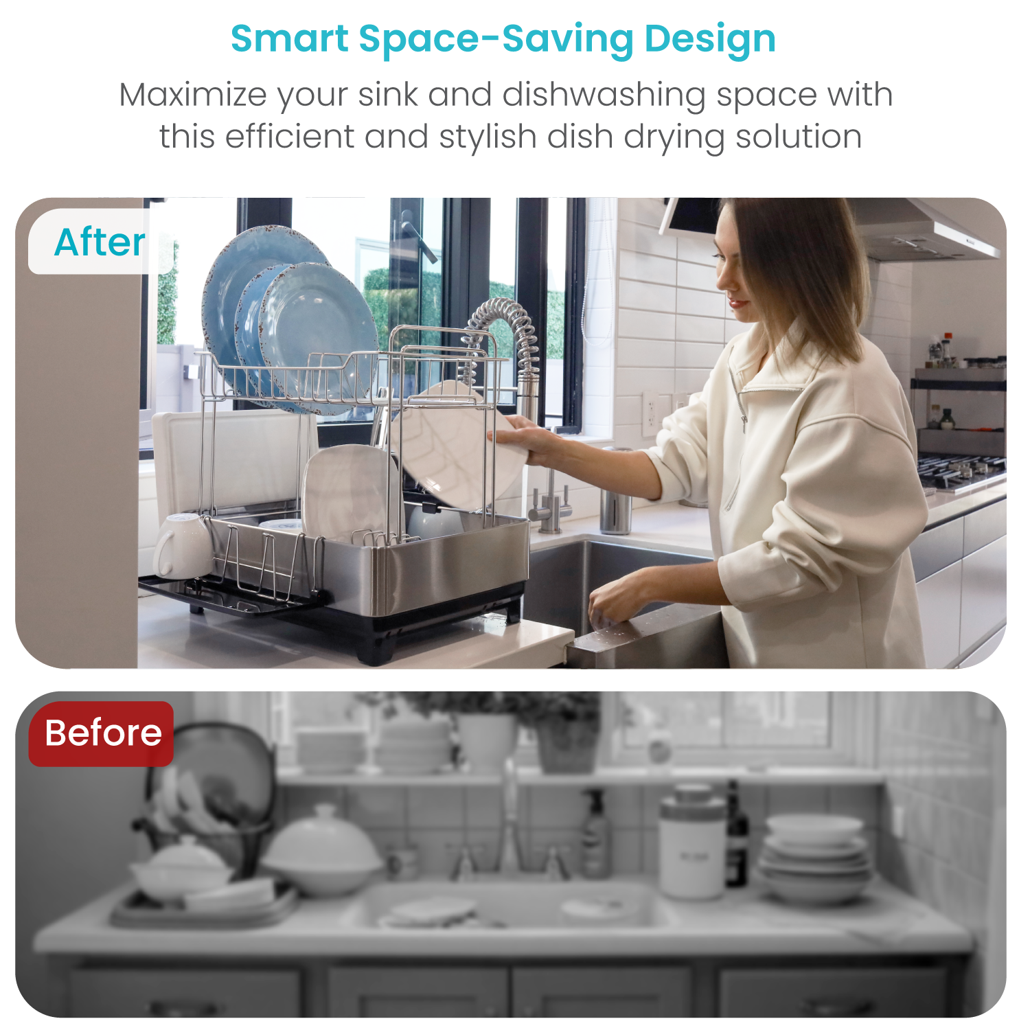 Stainless Steel Dish Rack – 2 Tier