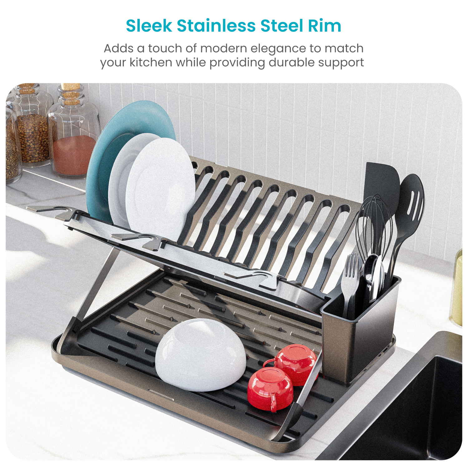 Foldable Dish Drying Rack with X Frame