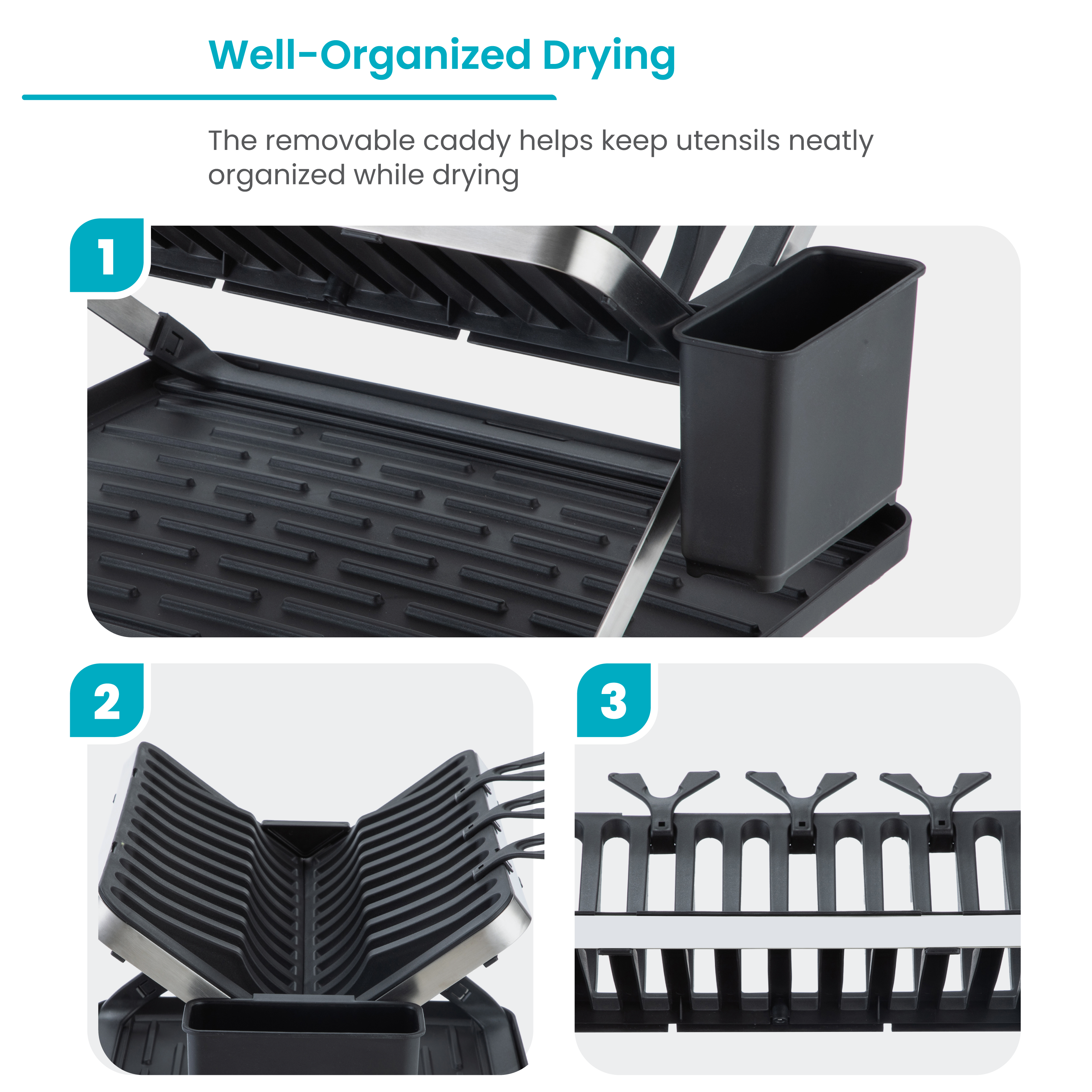 Foldable Dish Drying Rack with X Frame
