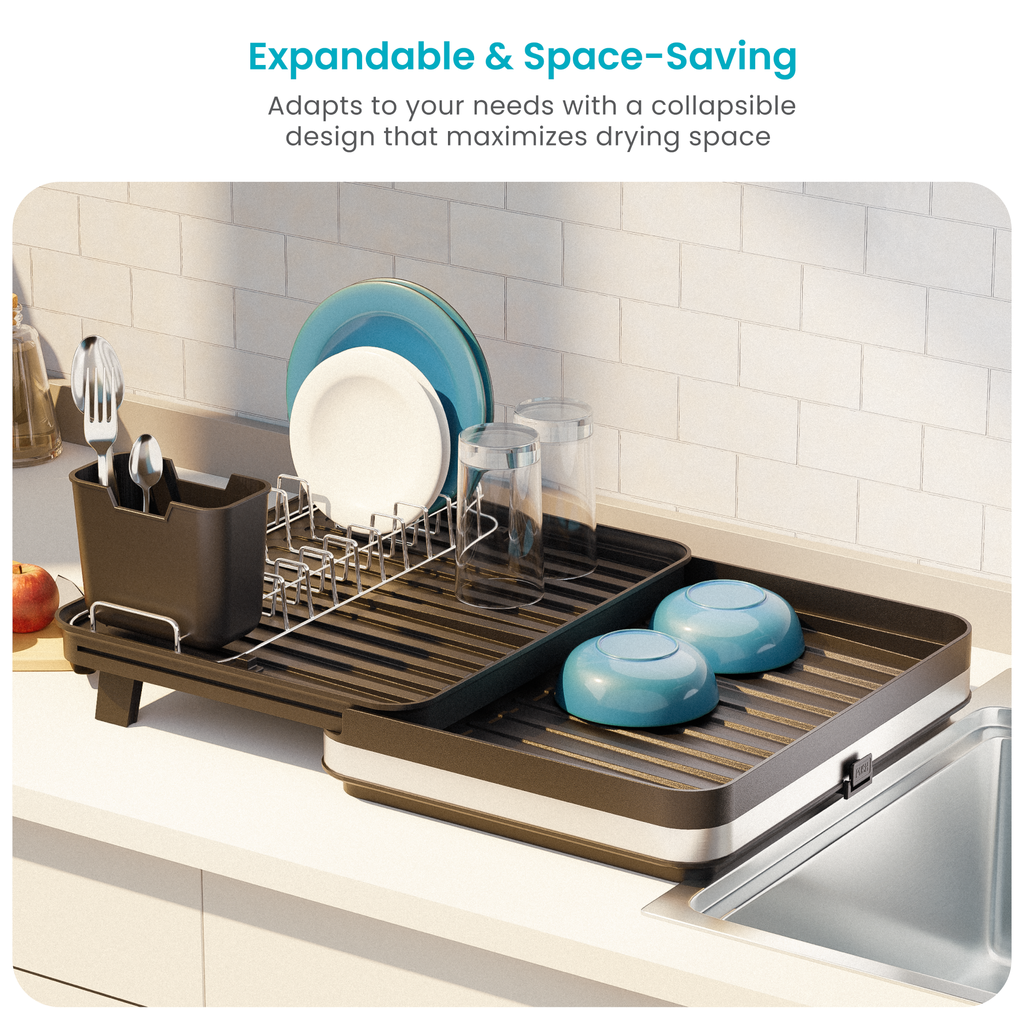 Adjustable Dish Drying Rack – Large