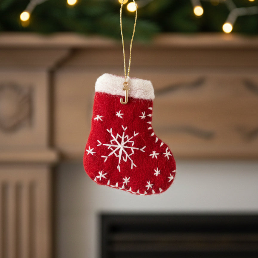 Felted Mini Stocking Ornaments