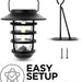 Solar Wall Lanterns: Warm LED Lights 2-Pack - Home Zone Living
