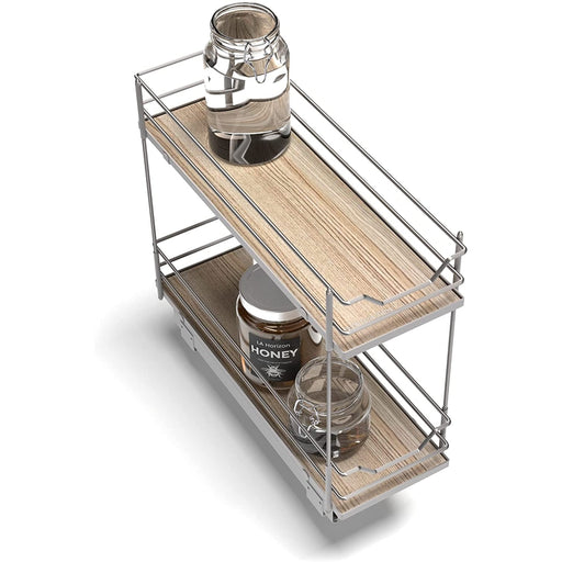 Virtuoso Collection - 7.5" W - Two Tier Pull-Out Cabinet Organizer - Home Zone Living