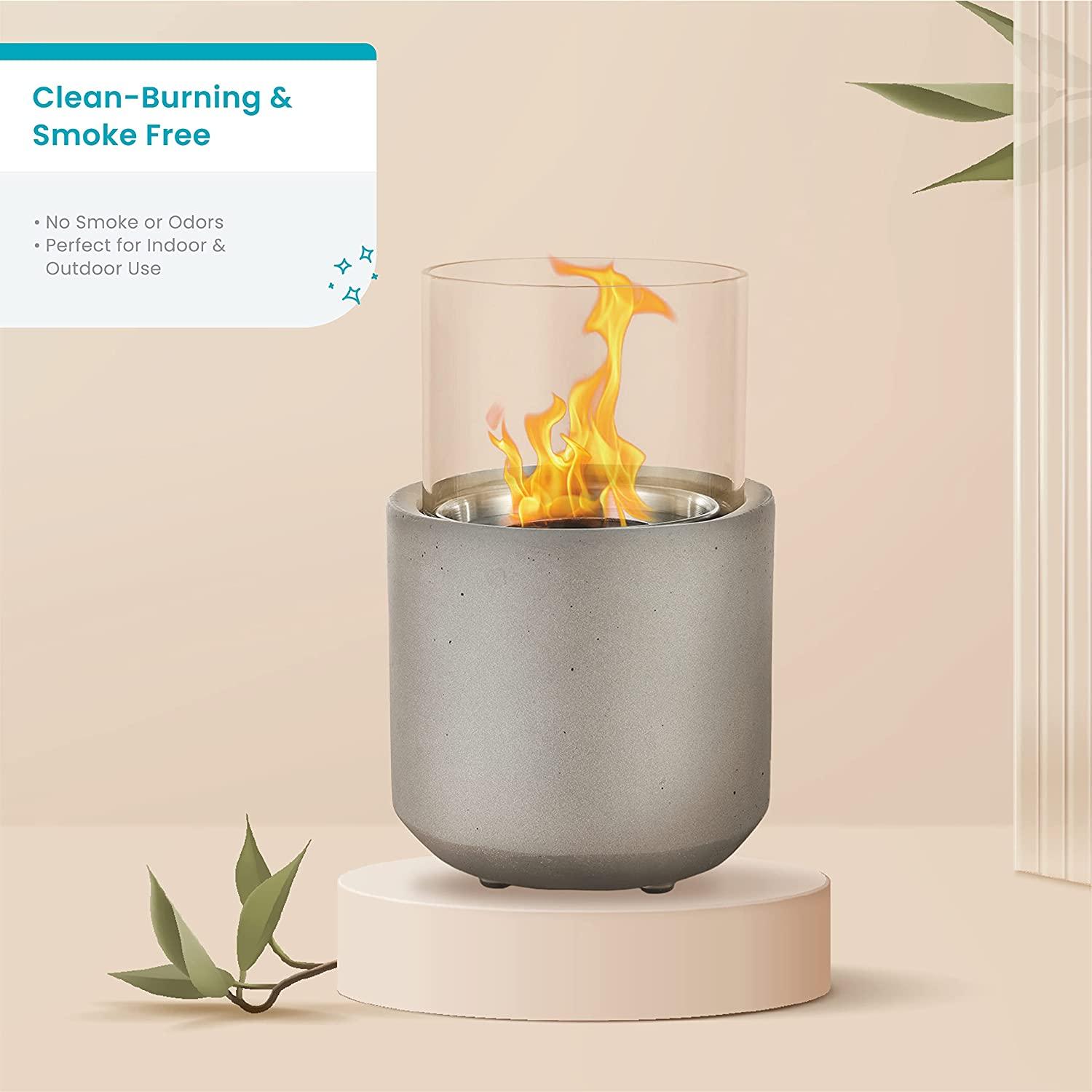 4.7" Round Concrete Portable Table Top Fire Bowl - Home Zone Living