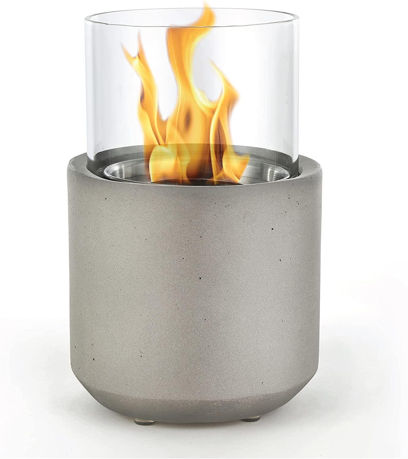 4.7" Round Concrete Portable Table Top Fire Bowl - Home Zone Living