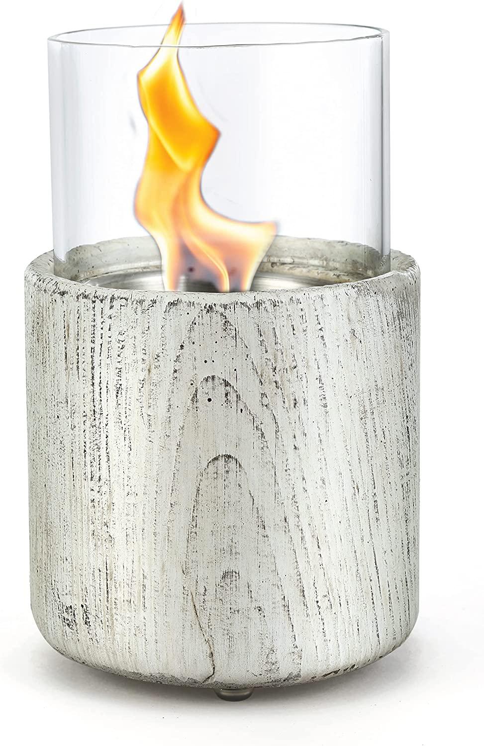 4.7" Round Concrete Portable Table Top Fire Bowl - Home Zone Living