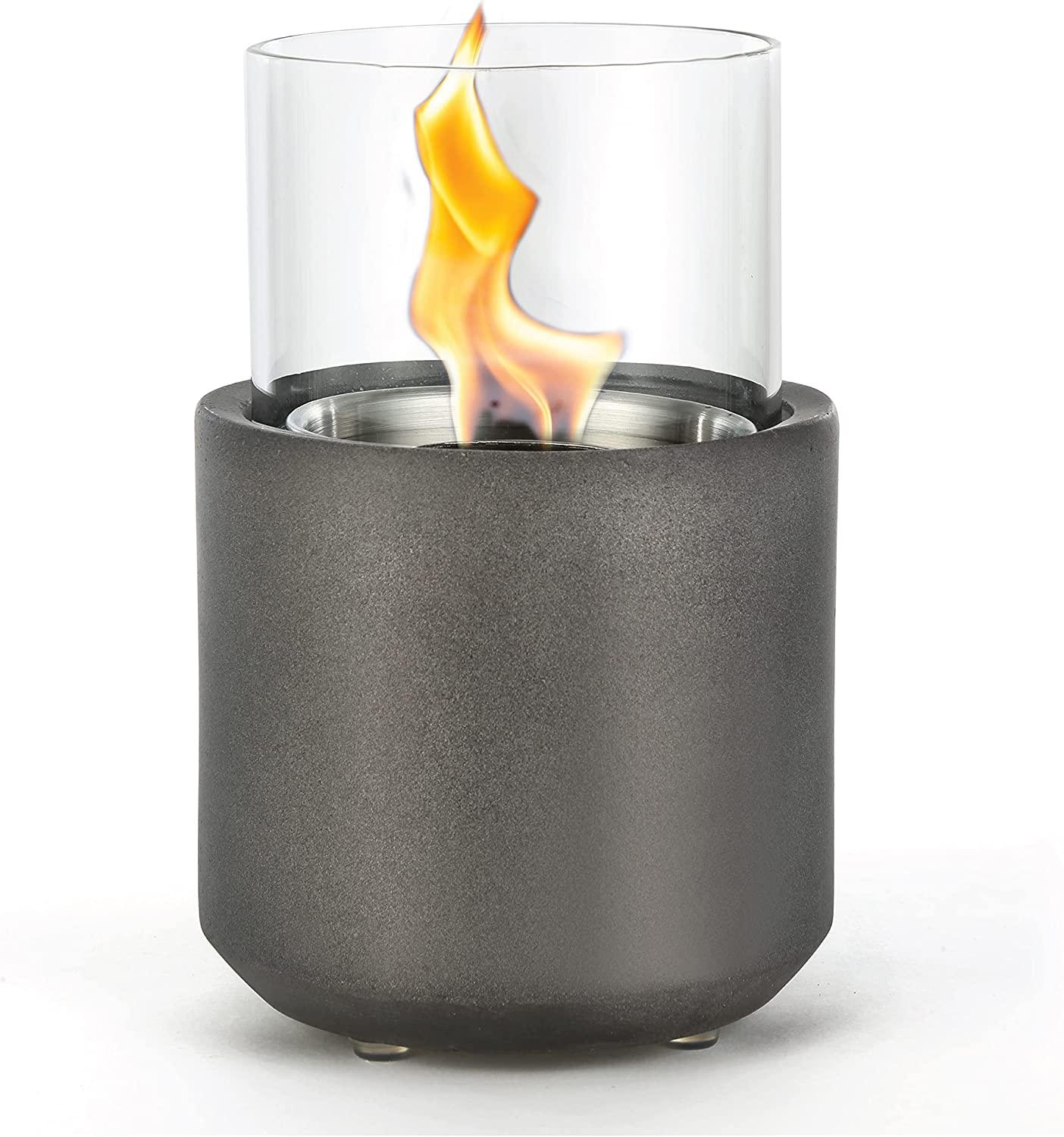 4.7" Round Concrete Portable Table Top Fire Bowl - Home Zone Living