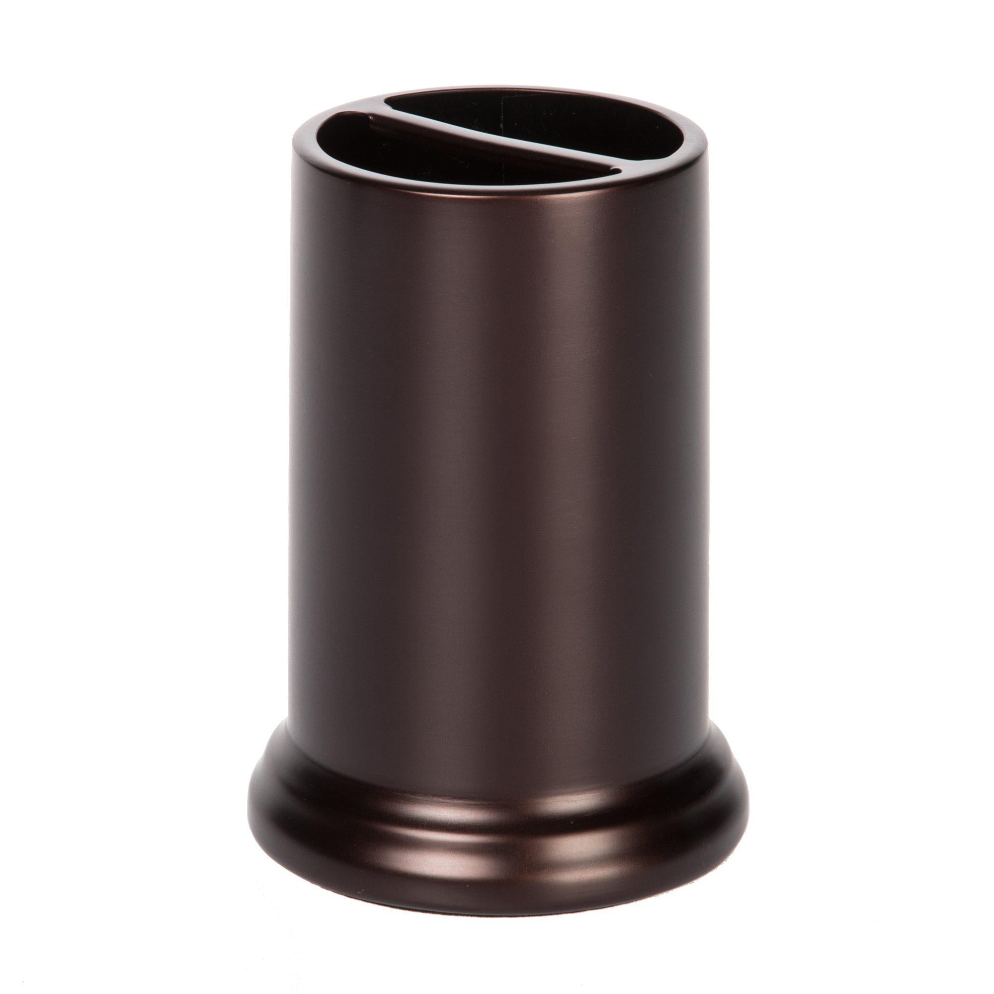 Home Zone Living Bath Accessory Set | Toothbrush Holder, Hand Soap Dispenser, Soap Tray and Tumbler (Oil-Rubbed Bronze)