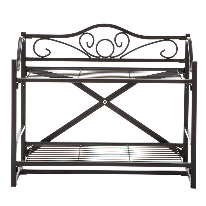2-Tier Wall Mounted Towel Storage Rack - Oil-Rubbed Bronze
