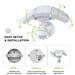Linkable Triple Head SMD LED Outdoor Flood Light, 5000 Lumens, 5000K Bright White - Home Zone Living