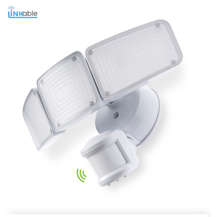 Linkable Triple Head SMD LED Outdoor Flood Light, 5000 Lumens, 5000K Bright White - Home Zone Living