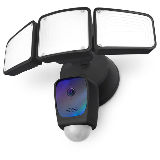 Smart Triple Head Flood Light Camera, Black - Home Zone Living