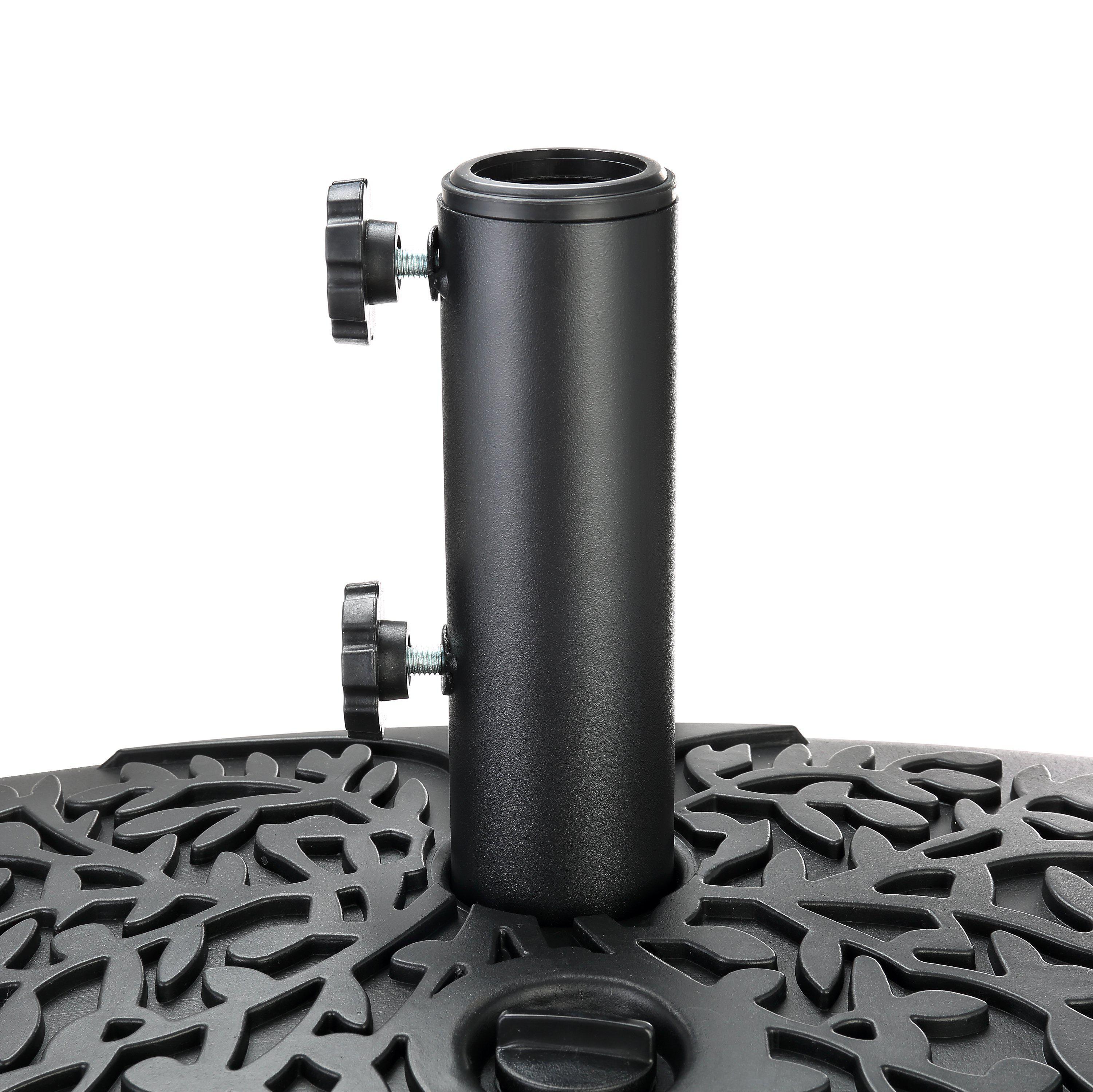 best choice products 18 patio umbrella base stand 40lb Half-Round Fillable Patio Umbrella Base Stand, 18in (Black)