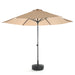 40lb Half-Round Fillable Patio Umbrella Base Stand, 18in, Fills w/ Water or Sand (Black) - Home Zone Living