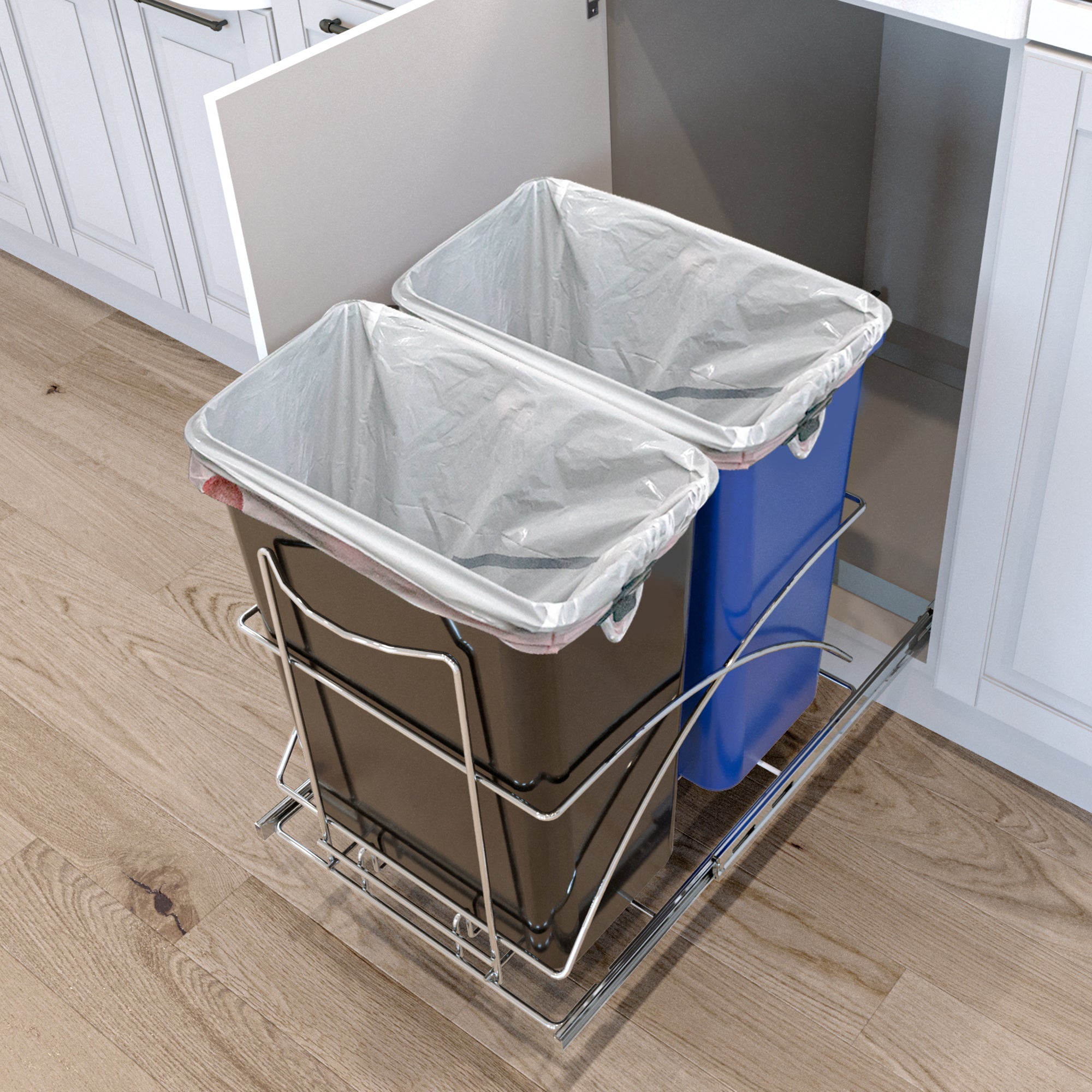 Pull-Out Kitchen Trash Can - Home Zone Living