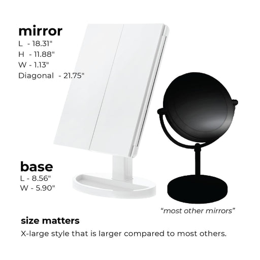 Makeup Mirror Tri-Fold Vanity Mirror - Home Zone Living