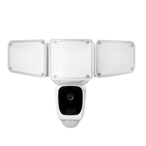 Smart Triple Head Flood Light Camera, White - Home Zone Living