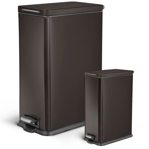12 Gallon and 2.5 Gallon Kitchen Trash Can Combo Set - Home Zone Living