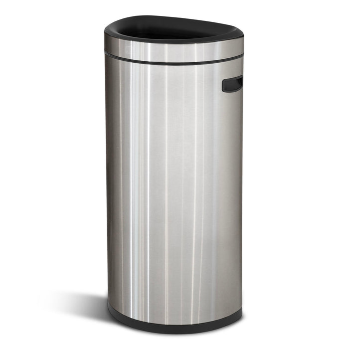 Open Top Trash Can, Semi-Round Shape