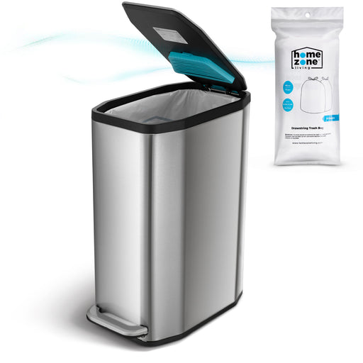 13 Gallon Slim Kitchen Trash Can with CLEANAURA, 50 Liters — Home