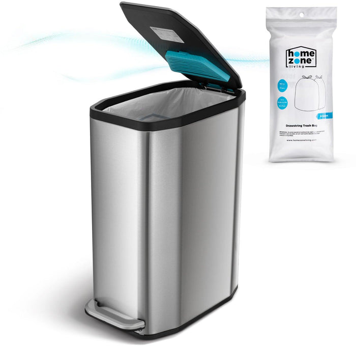 13 Gallon Gray Slim Tall Plastic Trash Can With Lid For Kitchen Restaurant Office Commercial Use 13 Gallon Gray Slim Tall Plastic Trash Can With Lid For Kitchen Restaurant Office Commercial Use