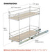 Virtuoso Collection - 7.5" W - Two Tier Pull-Out Cabinet Organizer - Home Zone Living