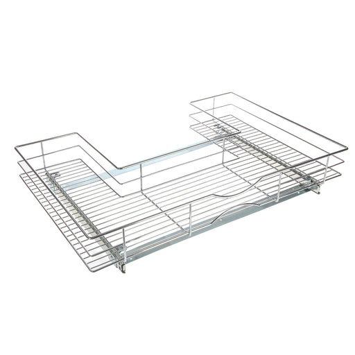 Kitchen Sink Cabinet Pull-Out Basket Organizer - 20.67" W x 31" D - Home Zone Living
