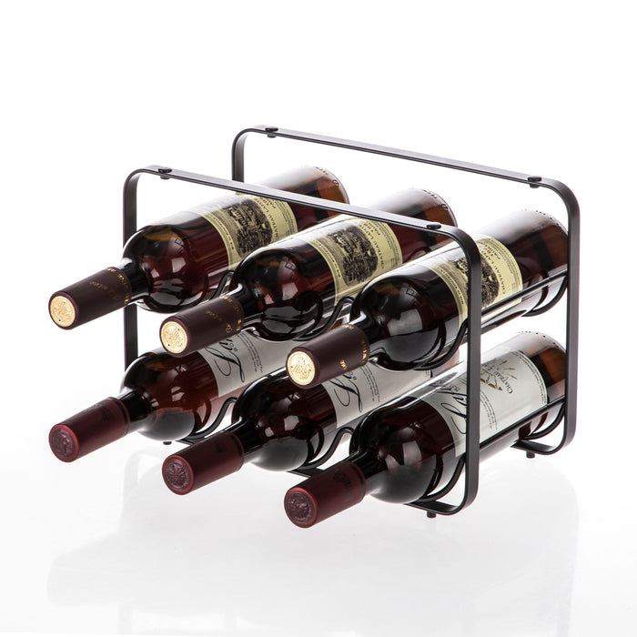 Tabletop Wine Rack - Storage up to 6-Bottles - Home Zone Living