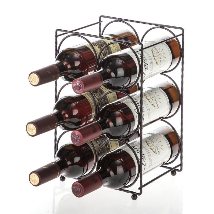 Tabletop Wine Rack - Storage up to 6-Bottles - Home Zone Living
