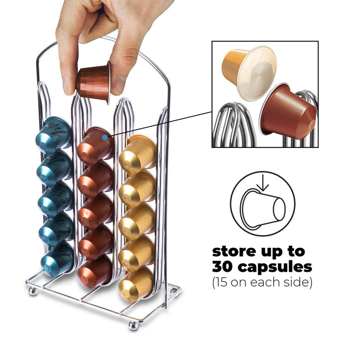Coffee Pod Holder - Storage up to 30 Capsules - Home Zone Living