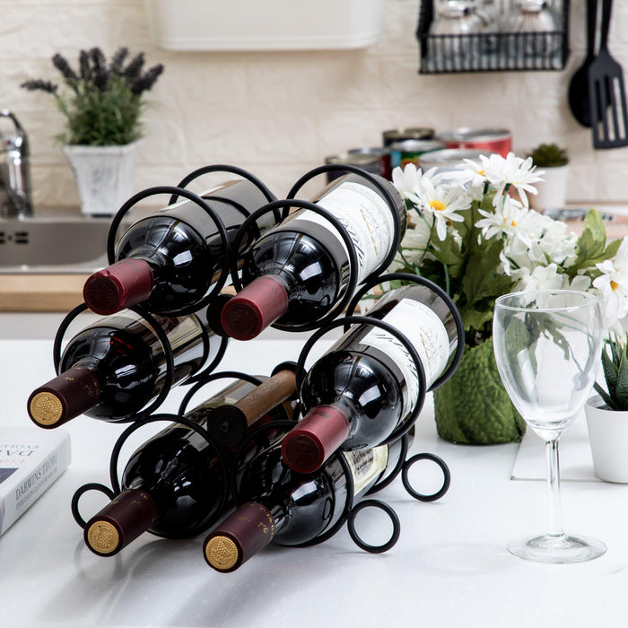 Wine Rack for Countertop - Holds up to 6 Bottles