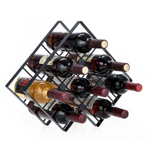 Wine Rack for Countertop - Holds up to 8 Bottles - Home Zone Living