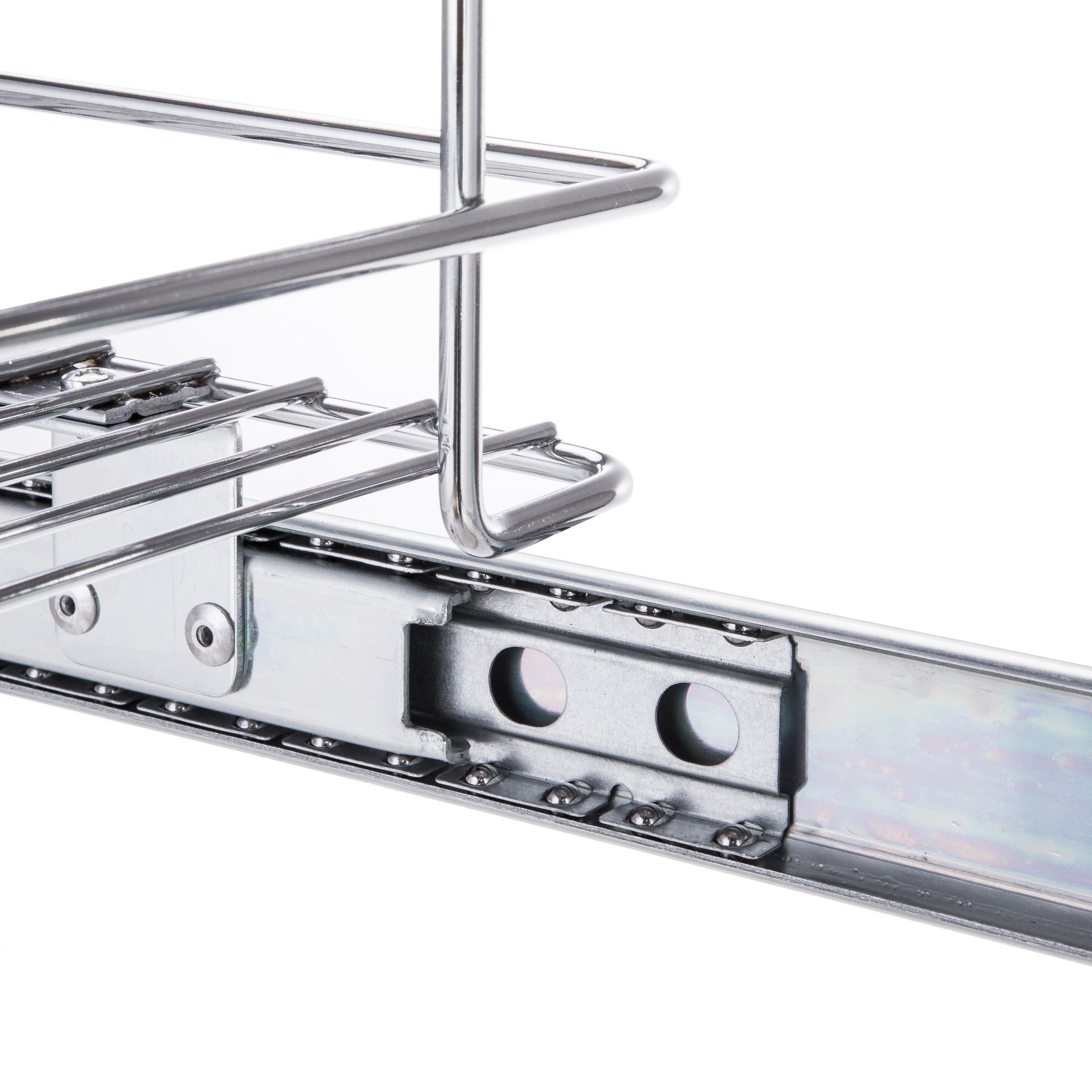 2-Tier Pull-Out Drawer Cabinet Organizer - 14” W x 20” D - Home Zone Living