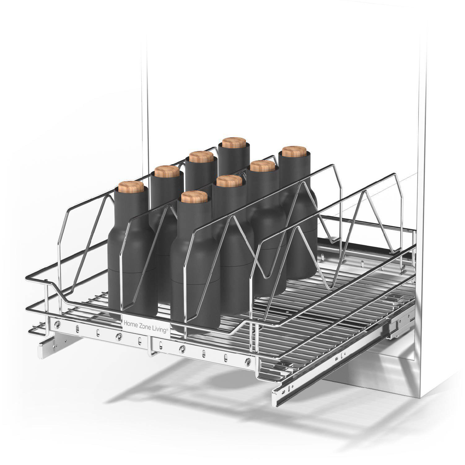 1-Tier Pull-Out Drawer Cabinet Organizer - 17” W x 20” D - Home Zone Living