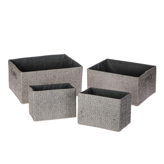 Storage Nursery Basket, Set of 4 - Grey - Home Zone Living