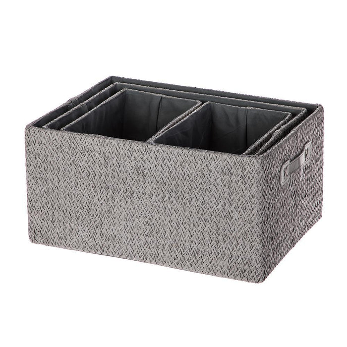 Storage Nursery Basket, Set of 4 - Grey - Home Zone Living