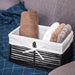 Storage Nursery Basket with Cloth Liner, Set of 4 - Black - Home Zone Living