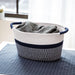 Woven Basket for Home Storage with 2 Cotton Rope Handles - Home Zone Living