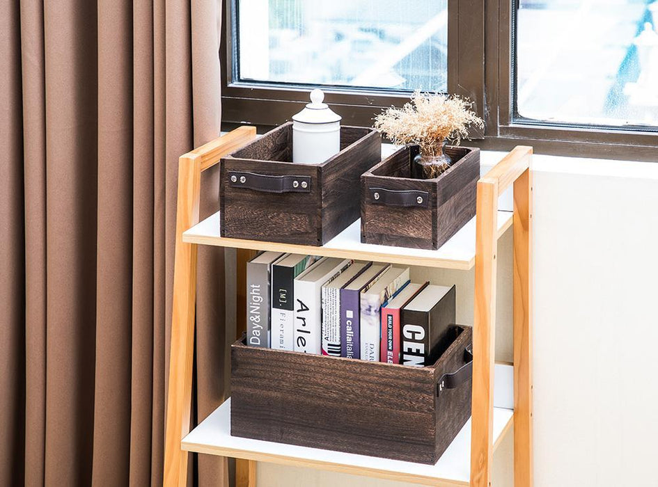 Nested Wooden Crate Storage Set of 3